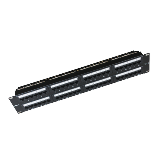 D-Link NPP-C61BLK481 CAT6 Patch Panel, 48 Ports