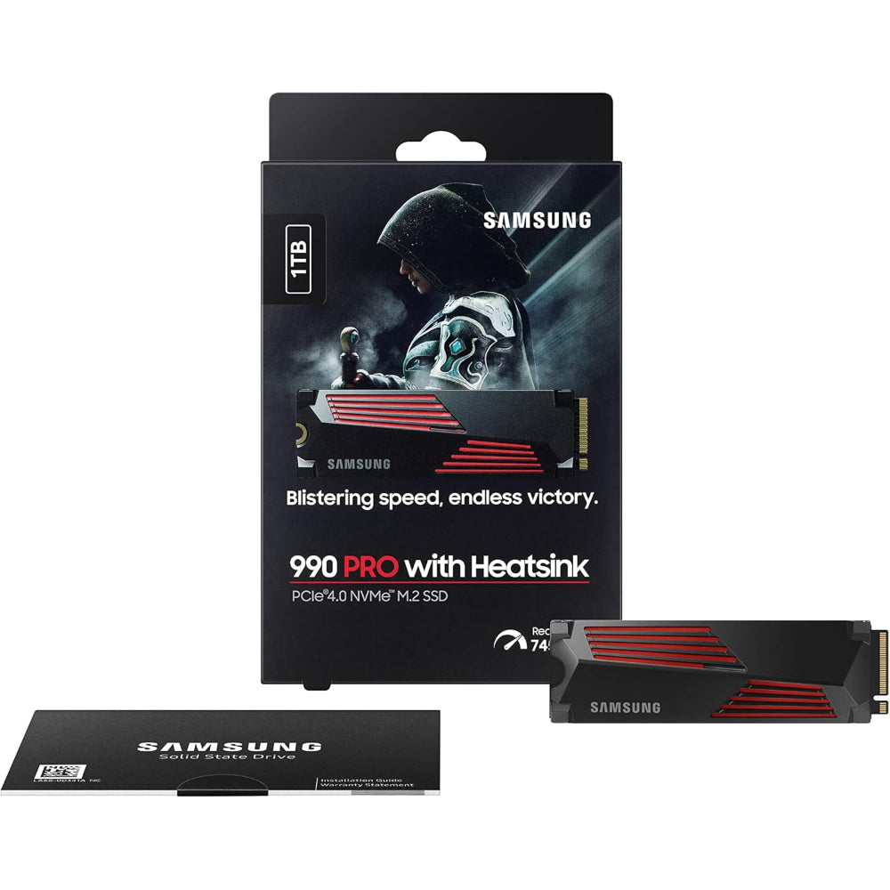 درايف NVMe M.2 SSD سامسونج 990 برو سعة 1 تيرابايت مع مشتت حراري - 7450 ميجابايت/ثانية