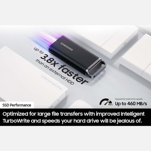 درايف SSD خارجي سامسونج T5 ايفو سعة 4 تيرابايت - سرعة 460 ميجابايت/ثانية