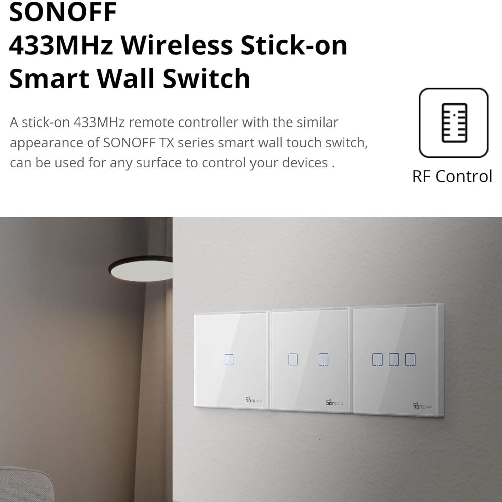 Sonoff T2EU1C-RF Smart Wall Switch