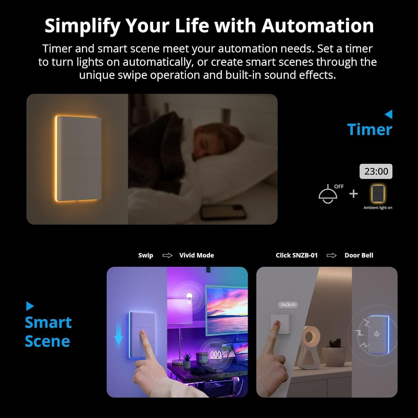 Sonoff T5-4C-120 Smart Touch Wall Switch