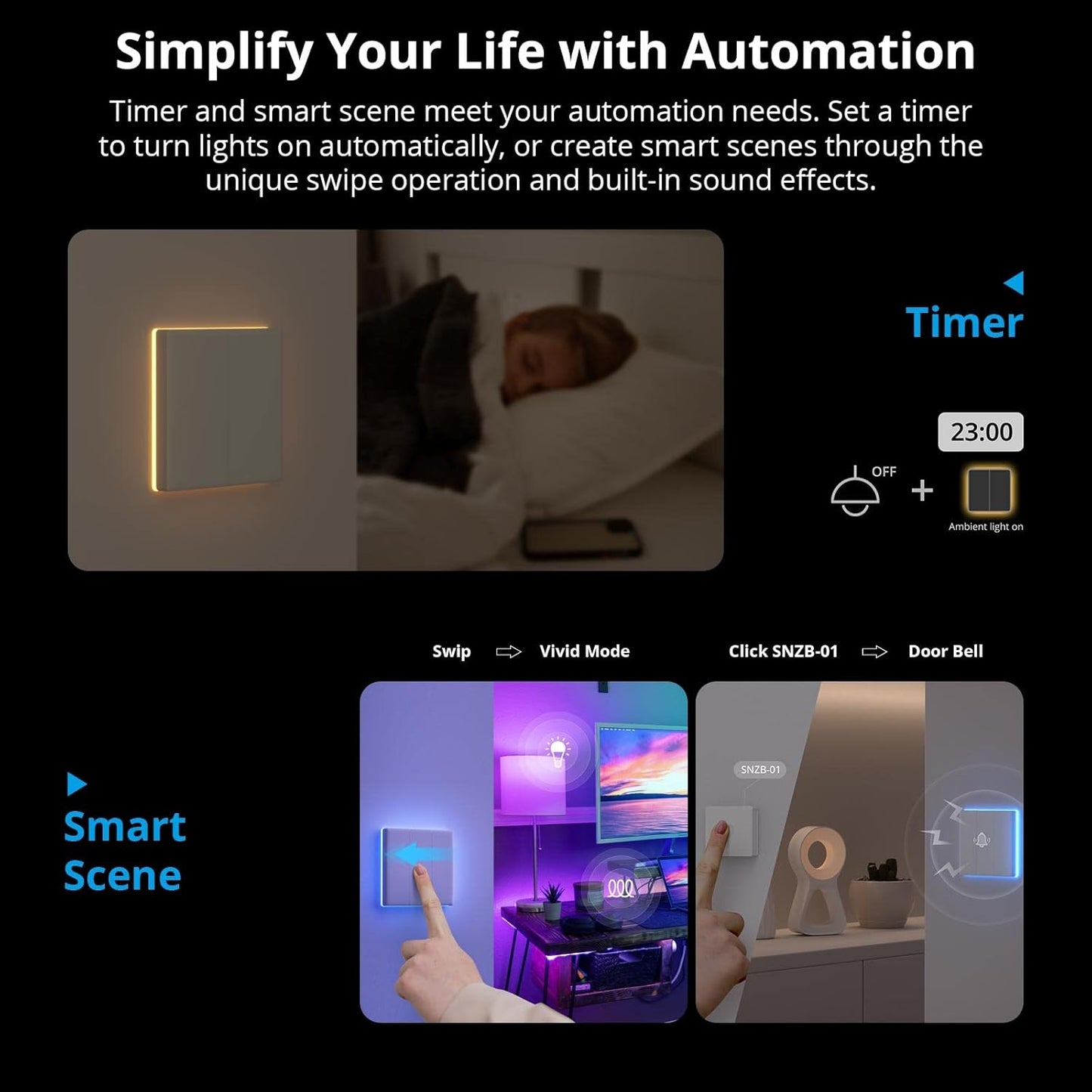 Sonoff T5-4C-86 Smart Touch Wall Switch
