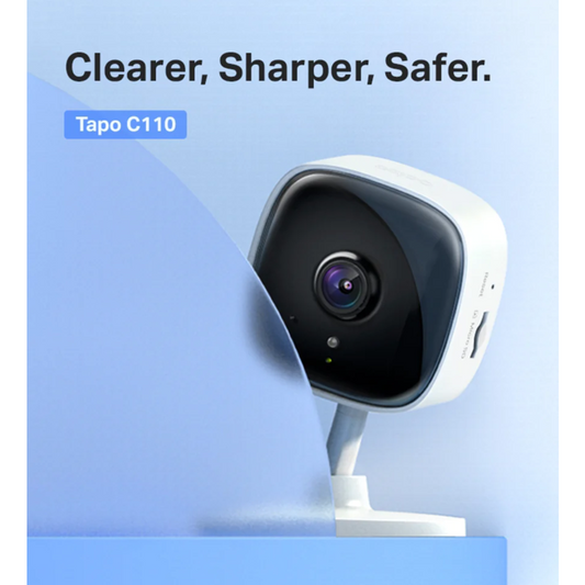 Tapo C110 Wi-Fi Indoor CCTV Audio Camera, 3.3mm Lens