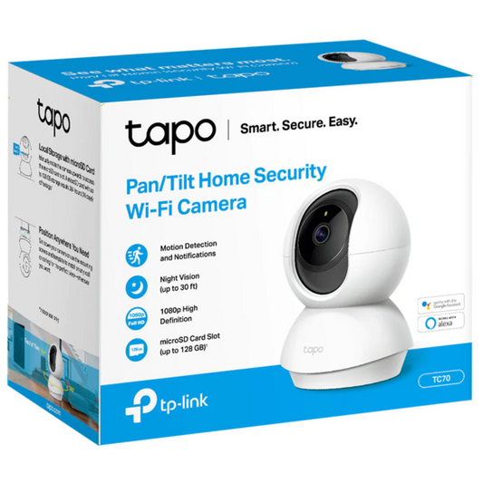 Tapo TC70 Wi-Fi Indoor CCTV Audio Camera, 4mm Lens