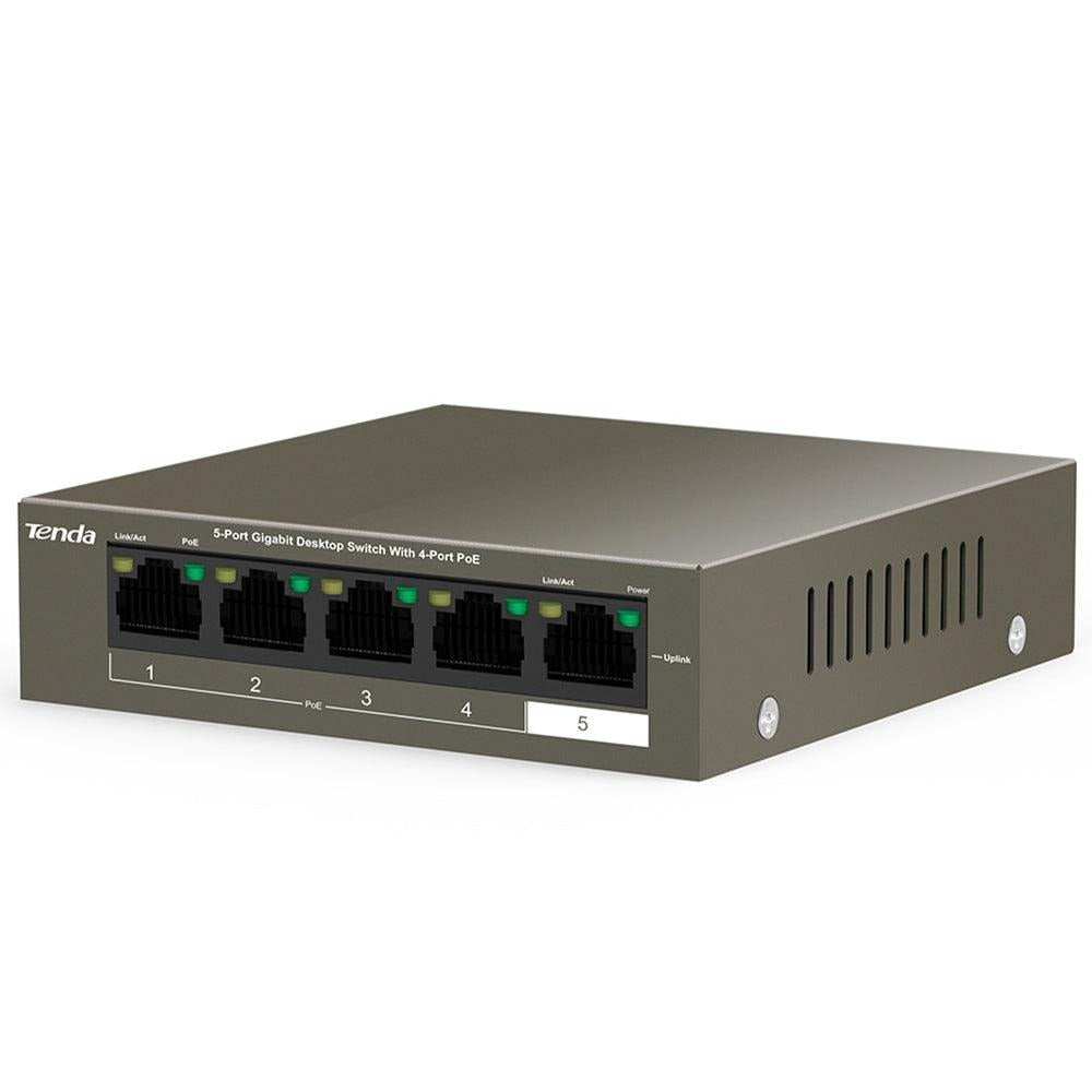 Tenda TEG1105P-4-63W Unmanaged PoE Switch, 5 Ports