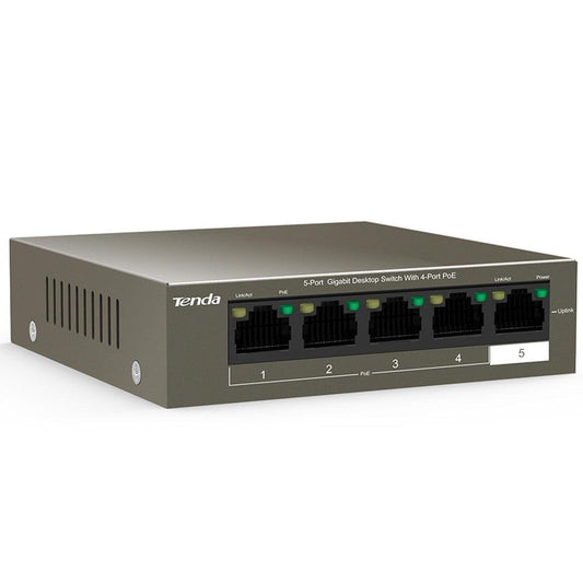 Tenda TEG1105P-4-63W Unmanaged PoE Switch, 5 Ports