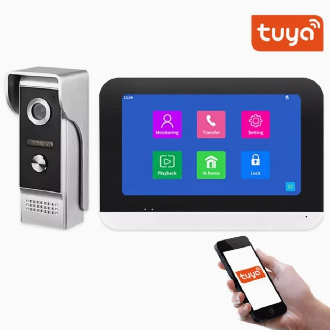 Smart Wi-Fi Doorbell, with Camera and Mobile App - V70MT-M4-HD