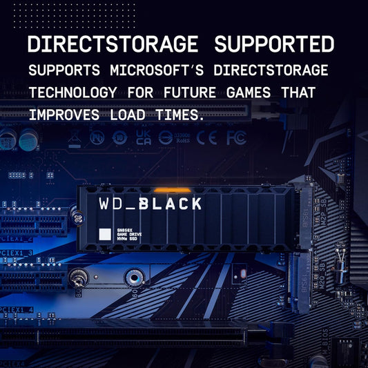 Western Digital Black SN850X NVMe M.2 SSD 4TB with Heatsink - 7300MB/s