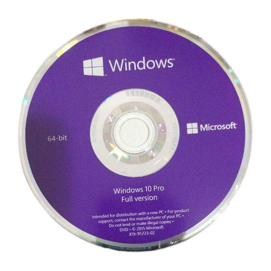 Microsoft Windows 10 Pro Full Version OEM DVD - 64-bit