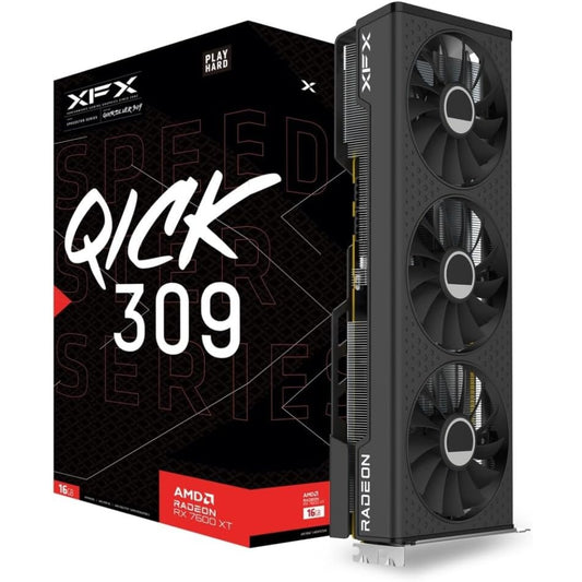 XFX SPEEDSTER QICK 309 AMD Radeon RX 7600 XT 16GB GDDR6 Graphics Card