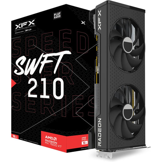 XFX SPEEDSTER SWFT 210 AMD Radeon RX 7600 XT 16GB GDDR6 Graphics Card