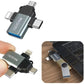 Yesido GS15 USB-A to Micro USB + Lightning + USB-C OTG Adapter